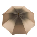 Beige Pasotti Ivory Umbrella With Striped Interior, Double Cloth – view 6