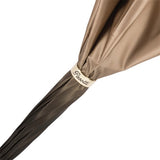 Beige Pasotti Ivory Umbrella With Striped Interior, Double Cloth – view 3
