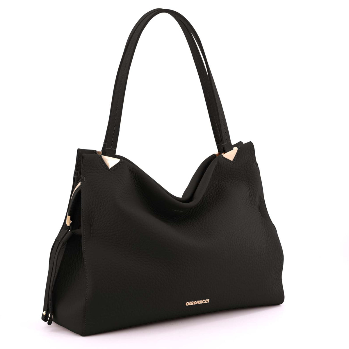 Gironacci 3262 Velvet Large Dark Brown Leather Tote Bag – Made in Italy
