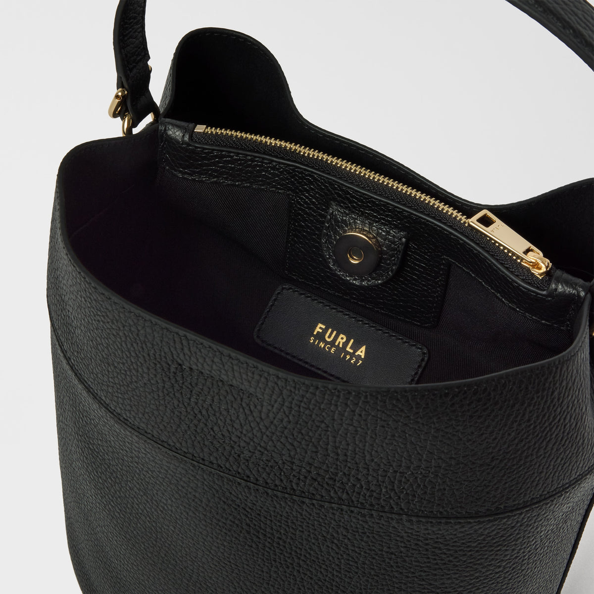 Furla Amelia M Bucket Bag – Black