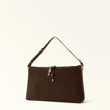 Brown Furla Debby Shoulder Bag M, suede – view 4