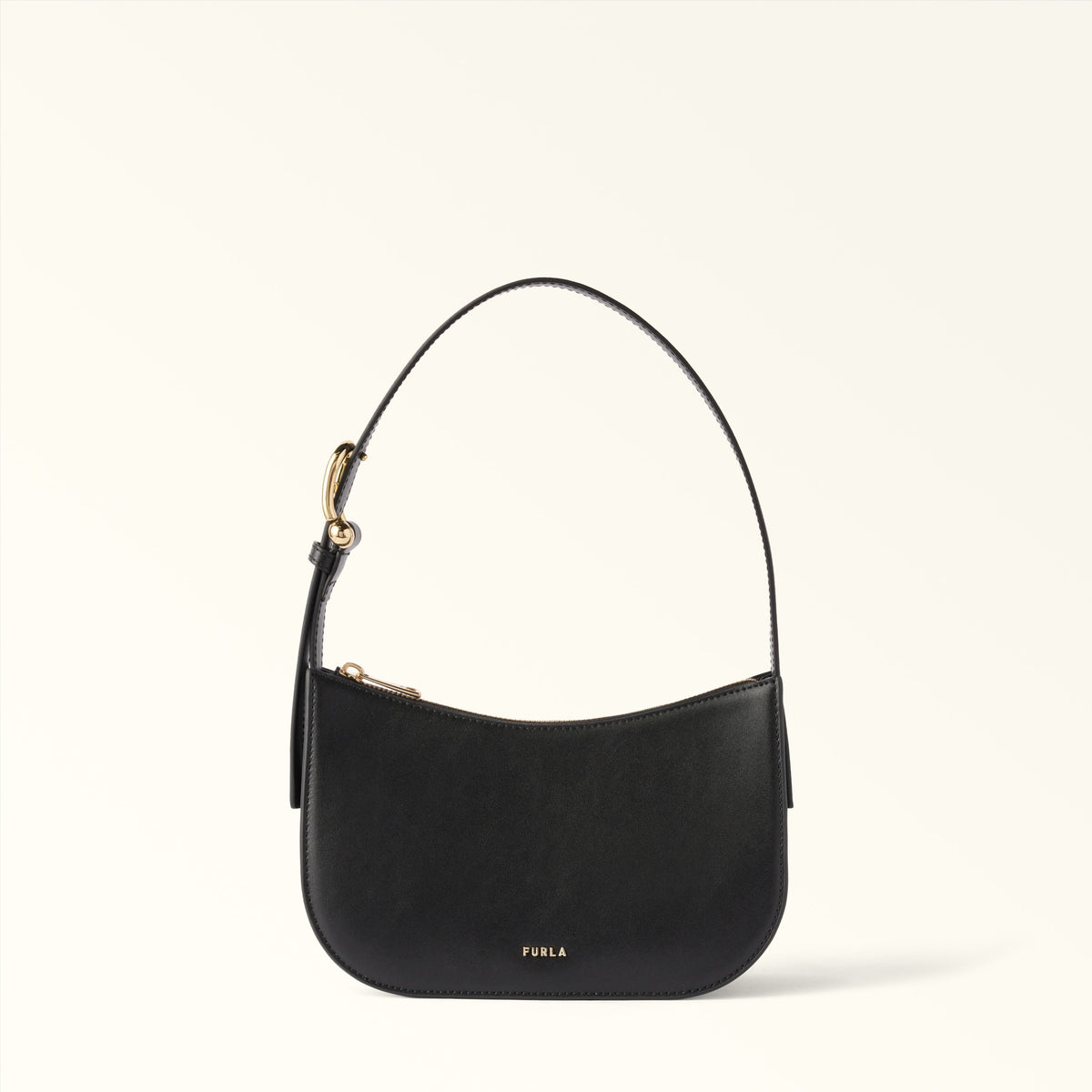 Furla Sara Small Black Leather сумка на плечо – чёрная