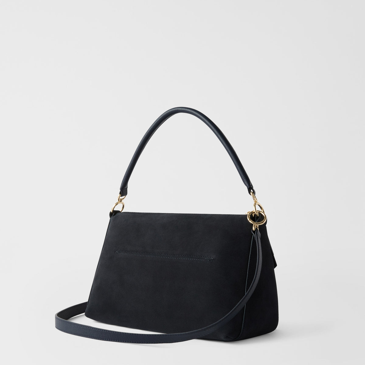 Furla Isadora M Top Handle Bag – Blue Suede