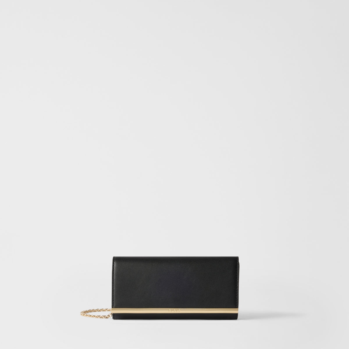 Furla Odette Clutch – Black Vitello Sidney Leather