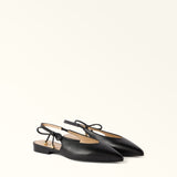 Black Furla Poppy Slingback, shoes natural leather