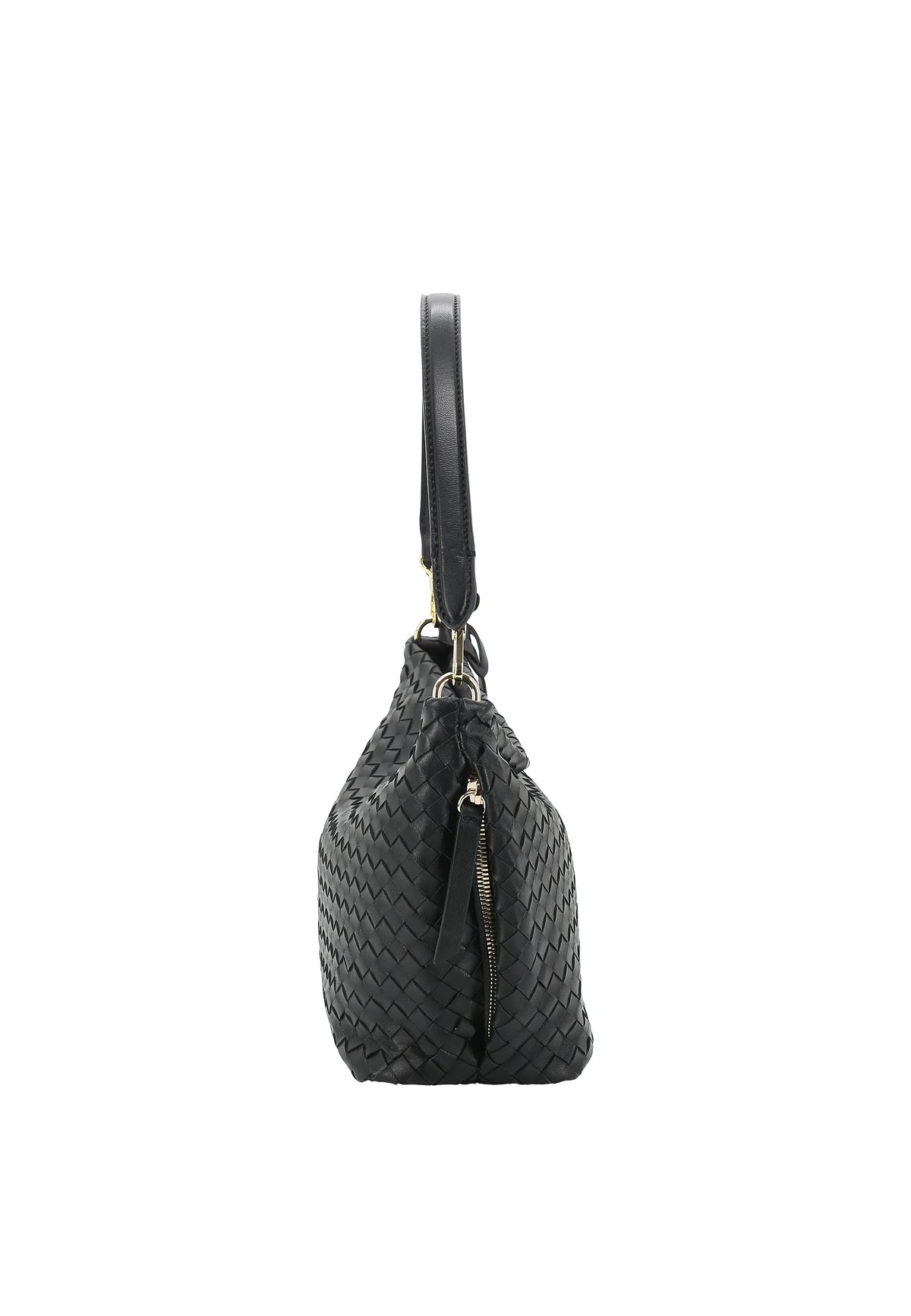 White Abro Hobo EBONY SMALL, natural leather – view 3