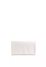 White Abro Leather Clutch, natural leather – view 3