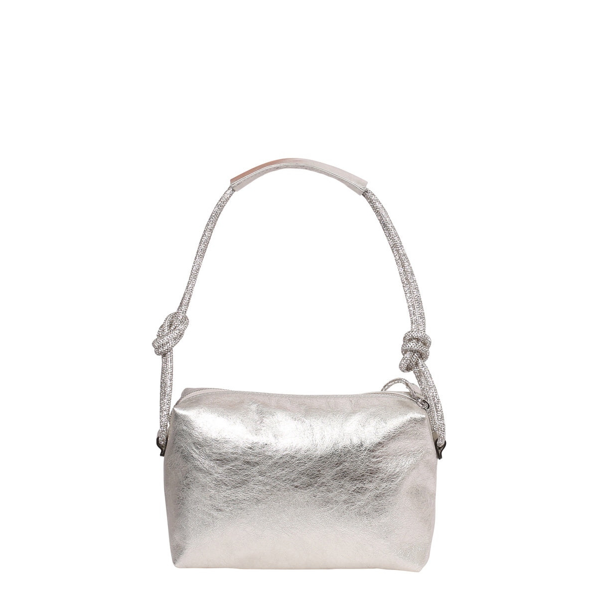 White Abro Shoulder bag KNOTTED STRASS, natural leather – view 2