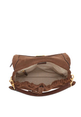 Brown Abro TEMI small Leather Suede shoulder bag – view 8