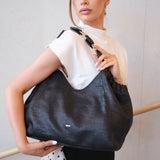 Black Abro Zaya Shopper, tote raffia