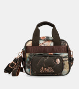 Brown Anekke Shōen Padded 2-handle shoulder bag with shoulder strap, tote polyester – view 6