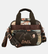 Brown Anekke Shōen Padded 2-handle shoulder bag with shoulder strap, tote polyester – view 7
