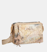 Beige Anekke Stars Medium Crossbody Bag, polyester – view 8