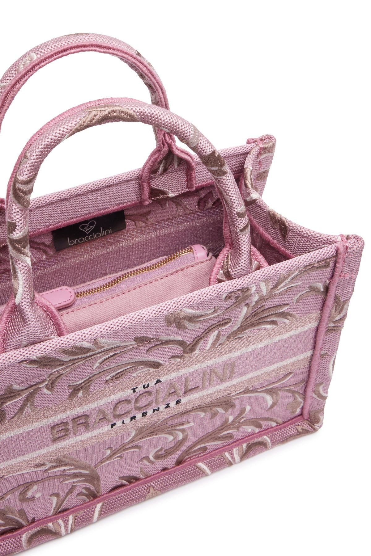 Pink Braccialini Queen Tote, jacquard – view 4
