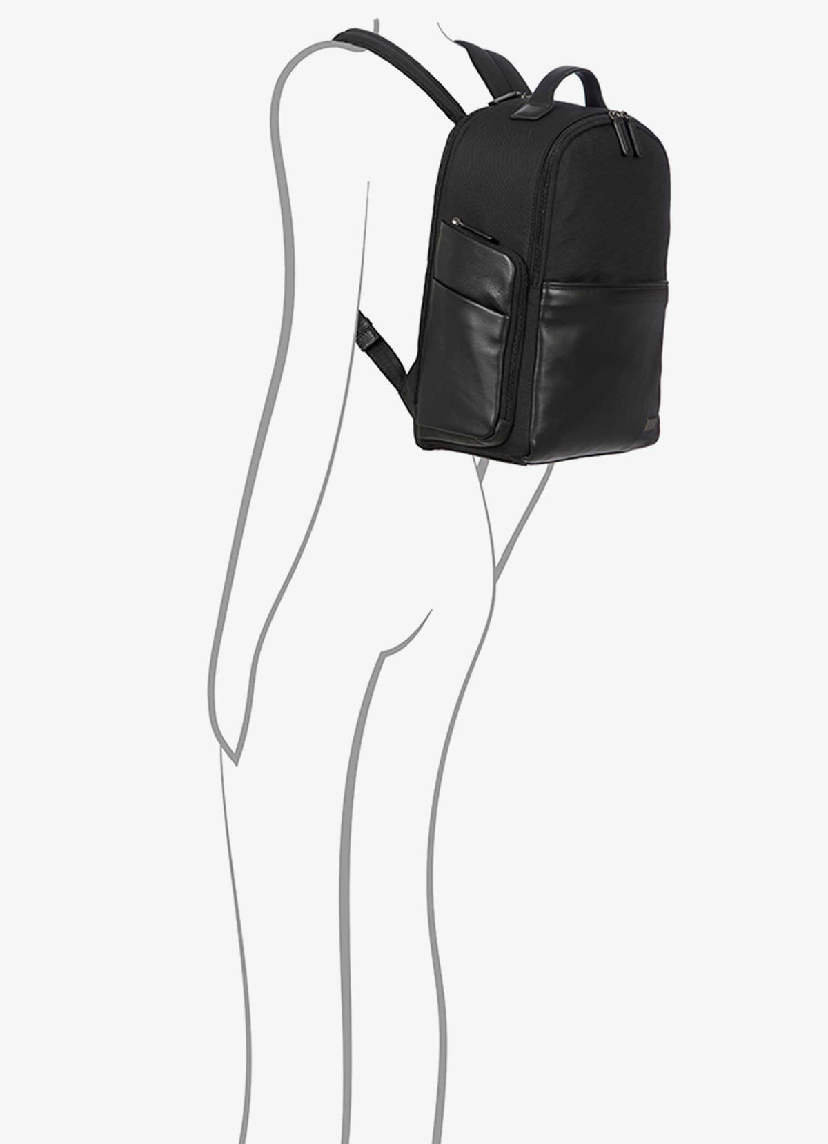 Black Bric's Monza Business Backpack M, polyamide – view 11