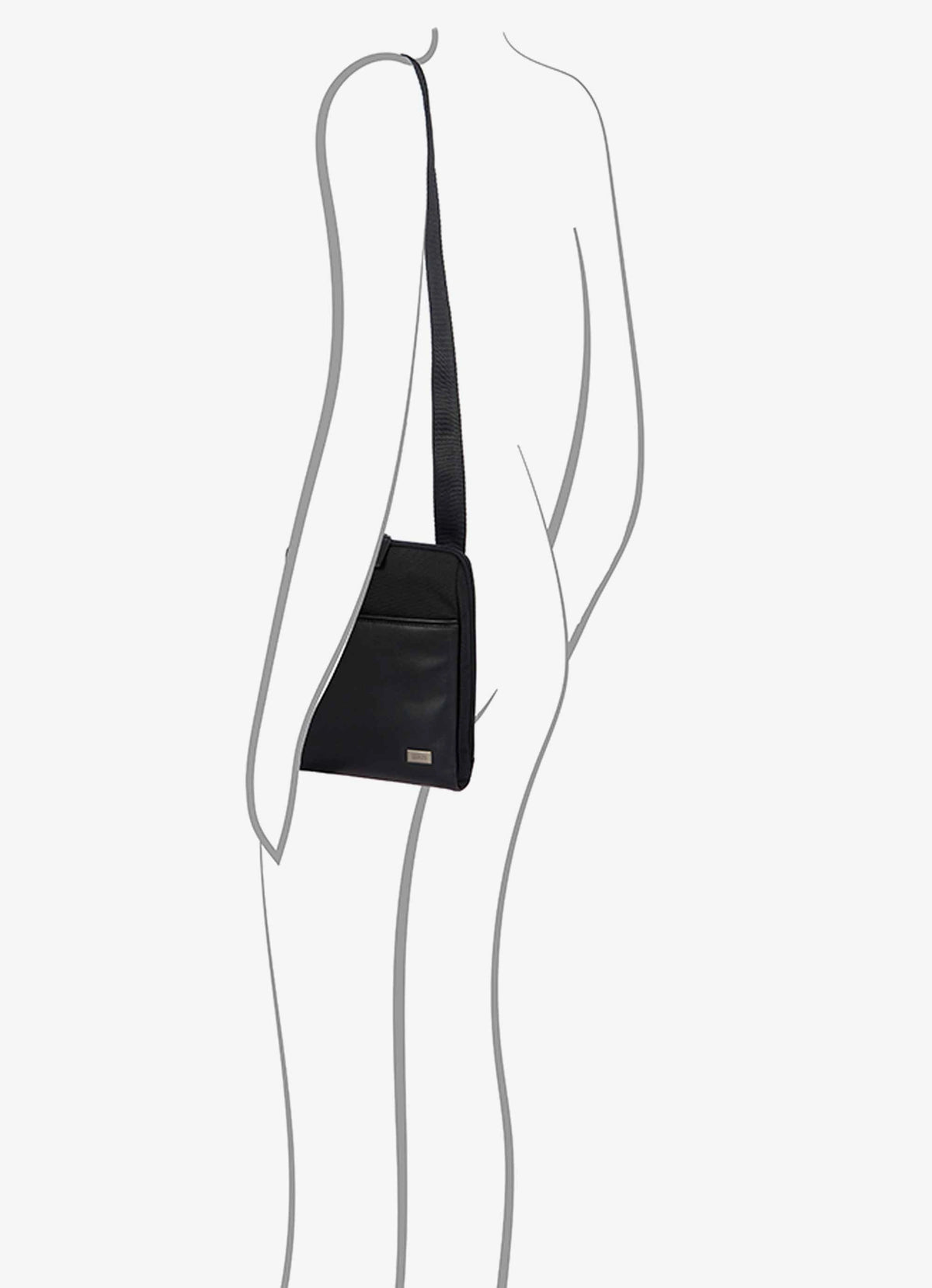 Black Bric's Monza Shoulder Bag L, polyamide – view 6