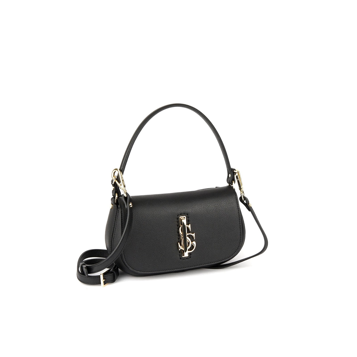Black Carlo Salvatelli Handbag, natural leather – view 2