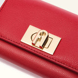 Red Furla 1927 M Compact Wallet, natural leather – view 2