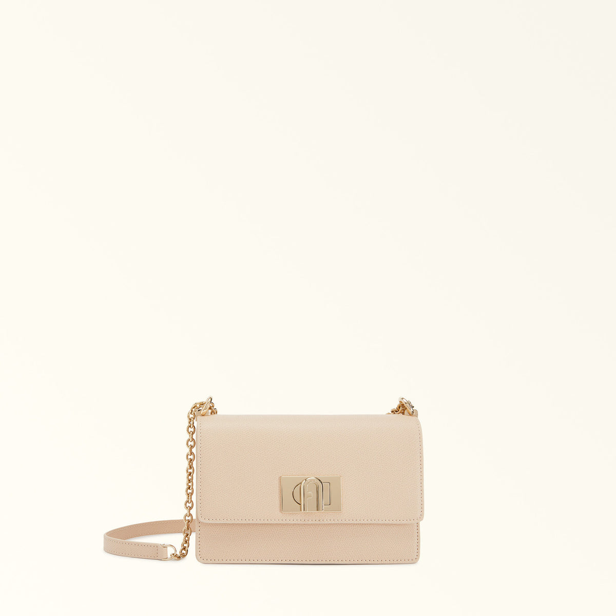 Beige Furla 1927 Mini Crossbody 20, natural leather
