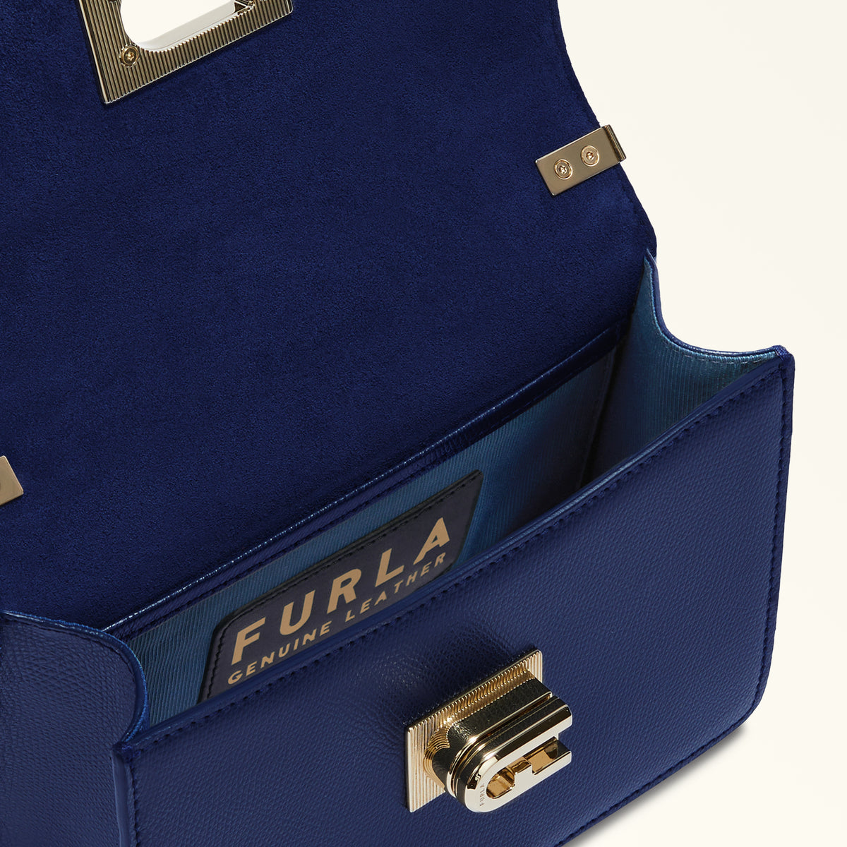 Navy Furla 1927 Mini Crossbody 20, natural leather – view 3