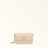 Beige Furla 1927 Mini Crossbody, natural leather
