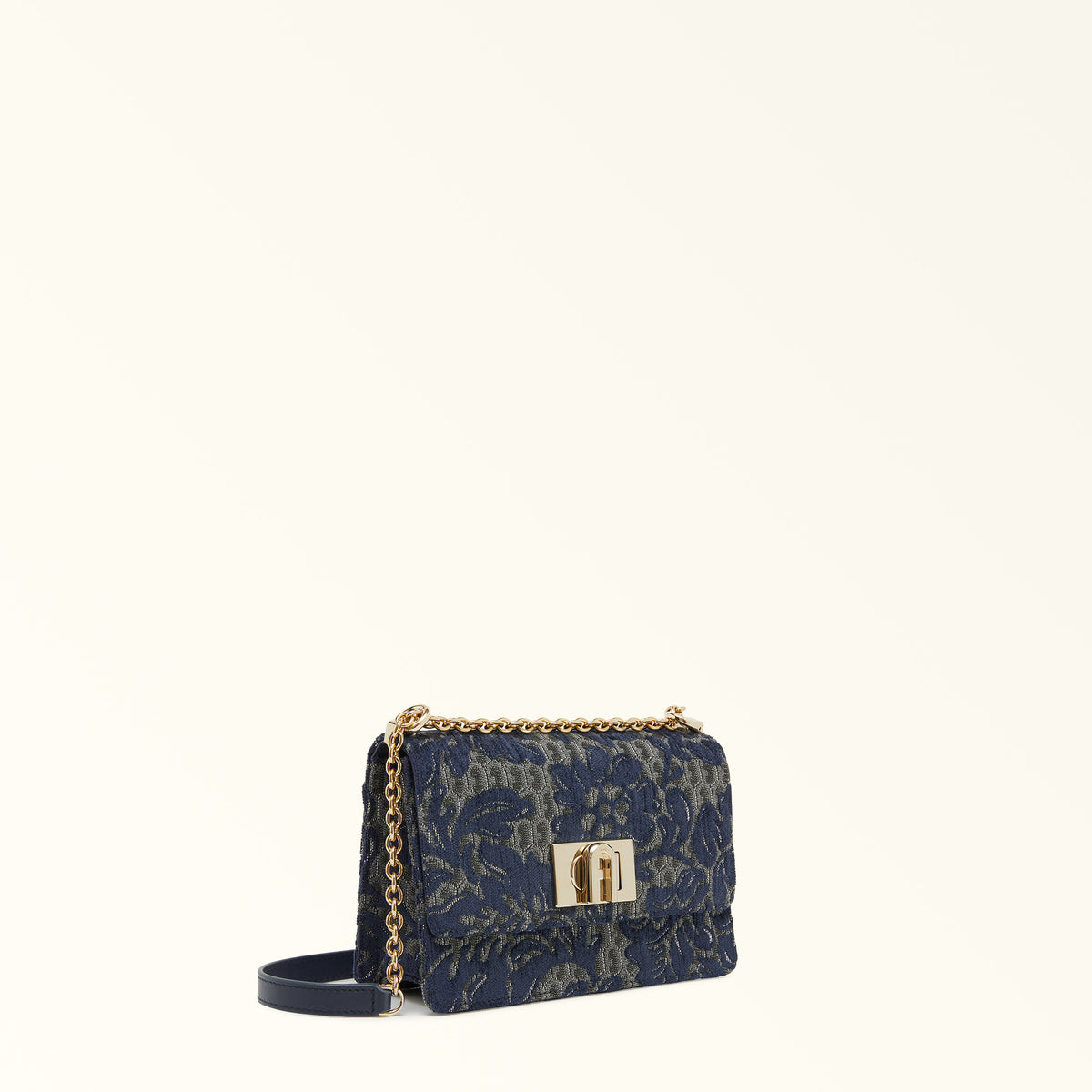 Navy Furla 1927 Mini Crossbody, natural leather – view 2