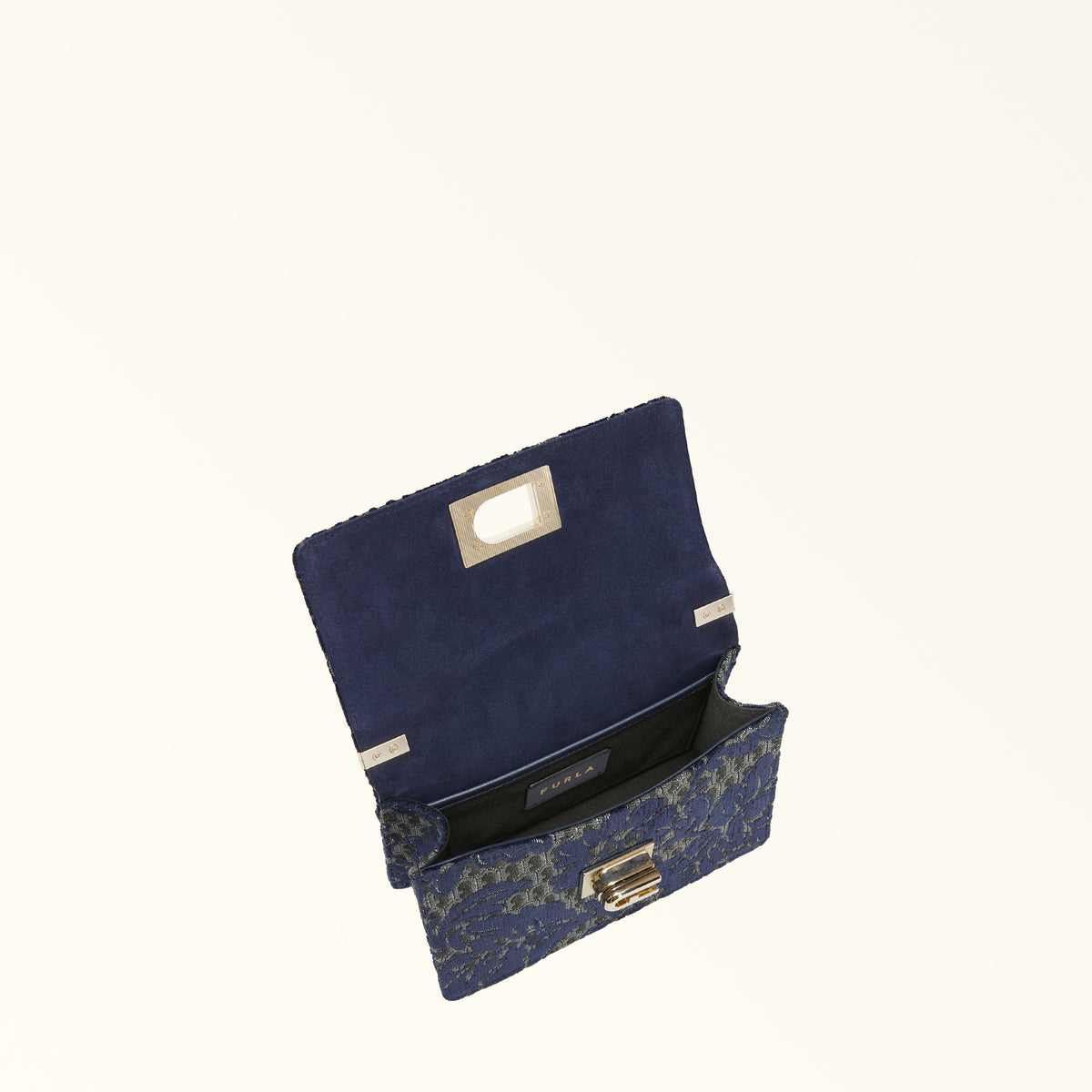 Navy Furla 1927 Mini Crossbody, natural leather – view 4