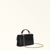 Black Furla 1927 Mini Crossbody Top Handle, natural leather – view 4