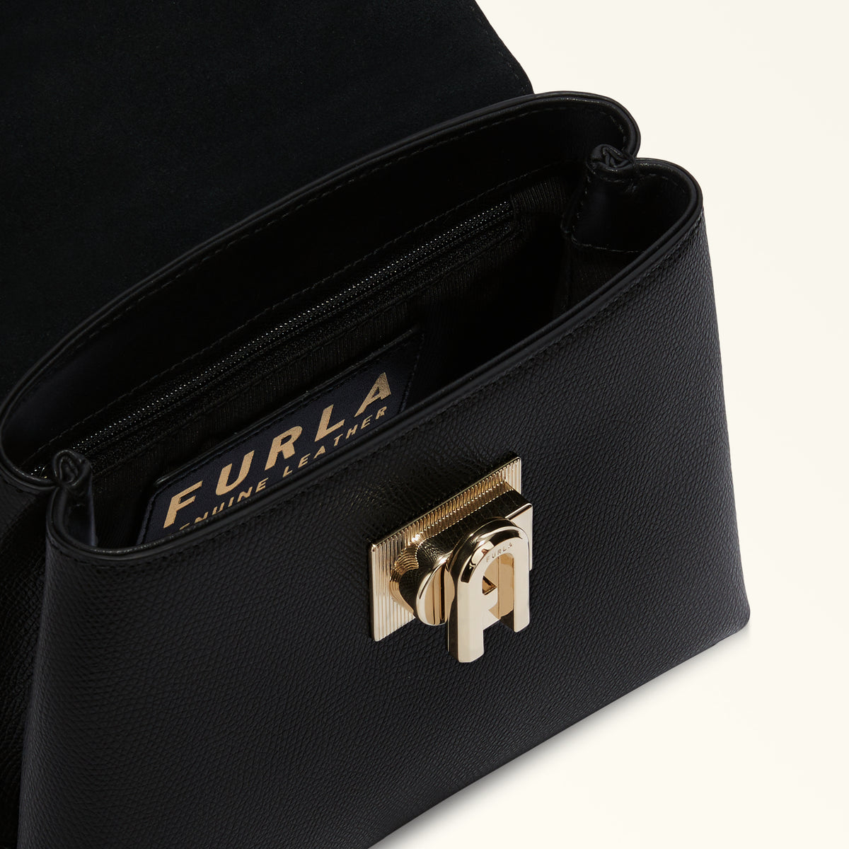 Black Furla 1927 Mini Top Handle, handbag natural leather – view 4