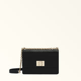 Black Furla 1927 S Crossbody 24, natural leather