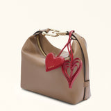 Red Furla Allegra Heart Charm, natural leather – view 2