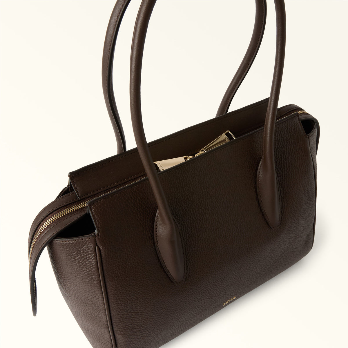 Brown Furla Ambra L Tote, natural leather – view 2