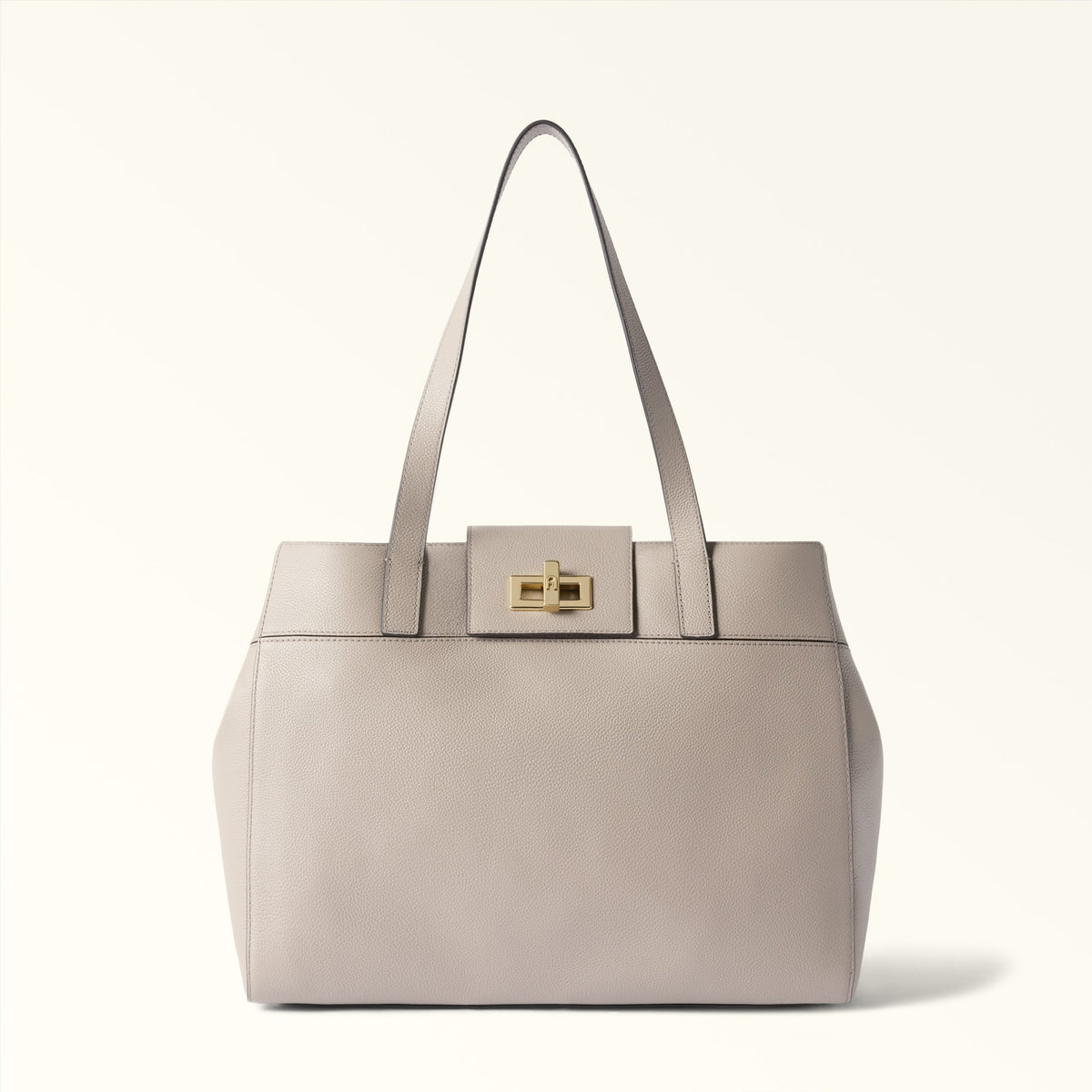 Taupe Furla Amelia L Tote, shopper natural leather – view 2