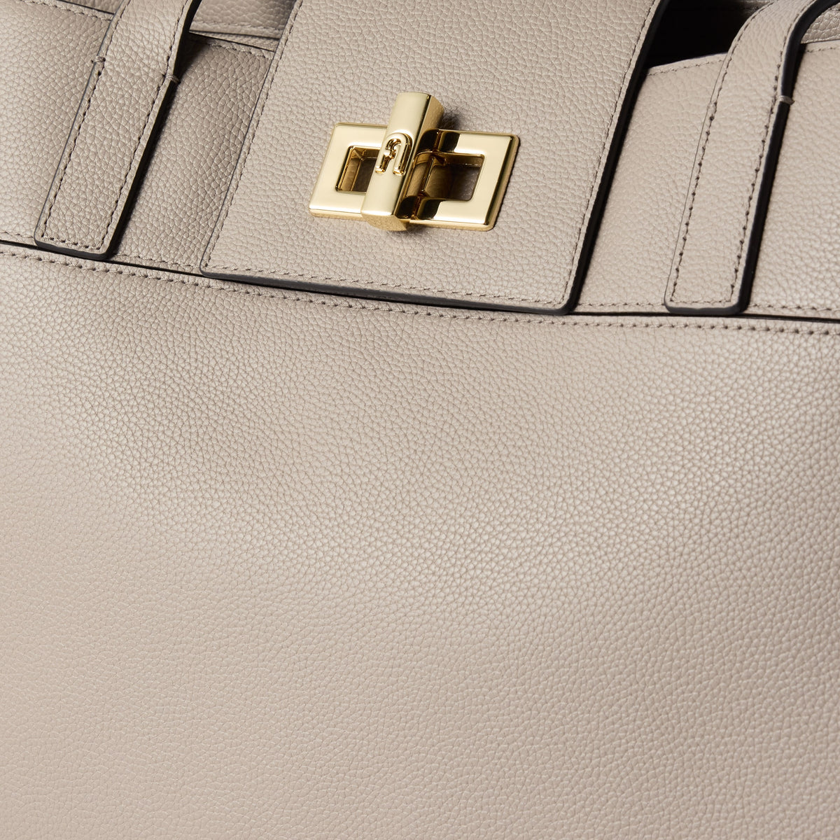 Taupe Furla Amelia L Tote, shopper natural leather – view 3