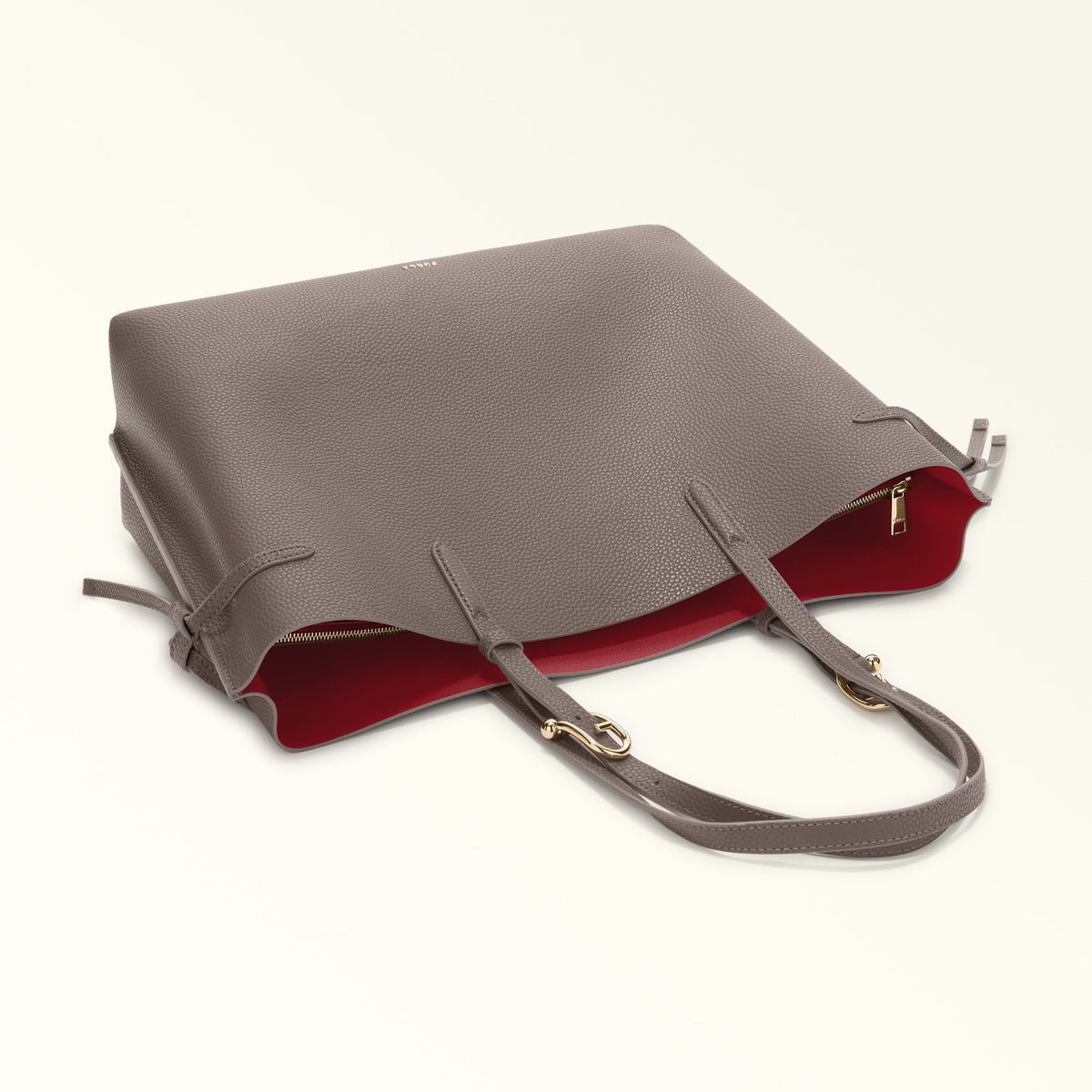 Grey Furla Ava L Tote, shopper natural leather – view 4