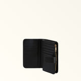 Black Furla Babylon M Compact Wallet, natural leather – view 3