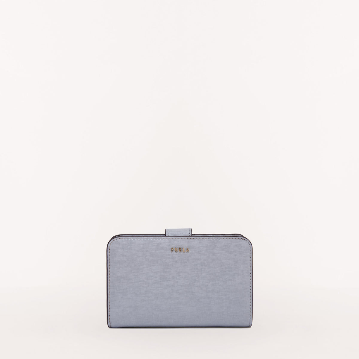 Light Blue Furla Babylon M Compact Wallet, natural leather