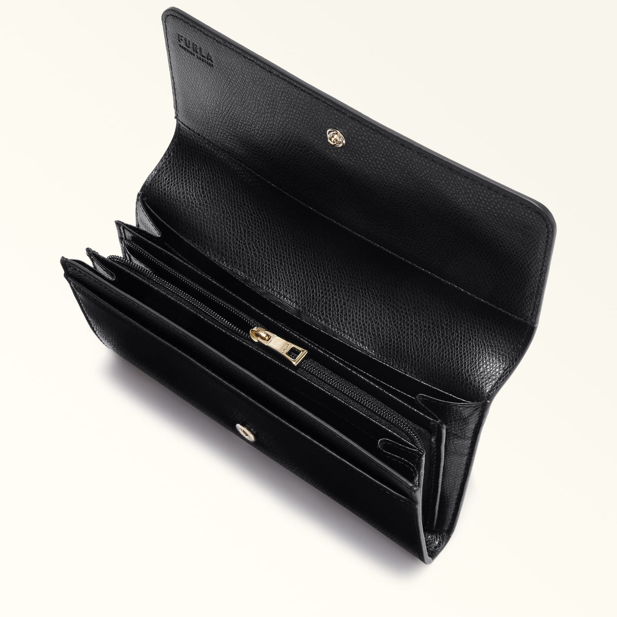 Black Furla Camelia Continental Wallet, natural leather – view 4