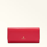 Red Furla Camelia Continental Wallet, natural leather