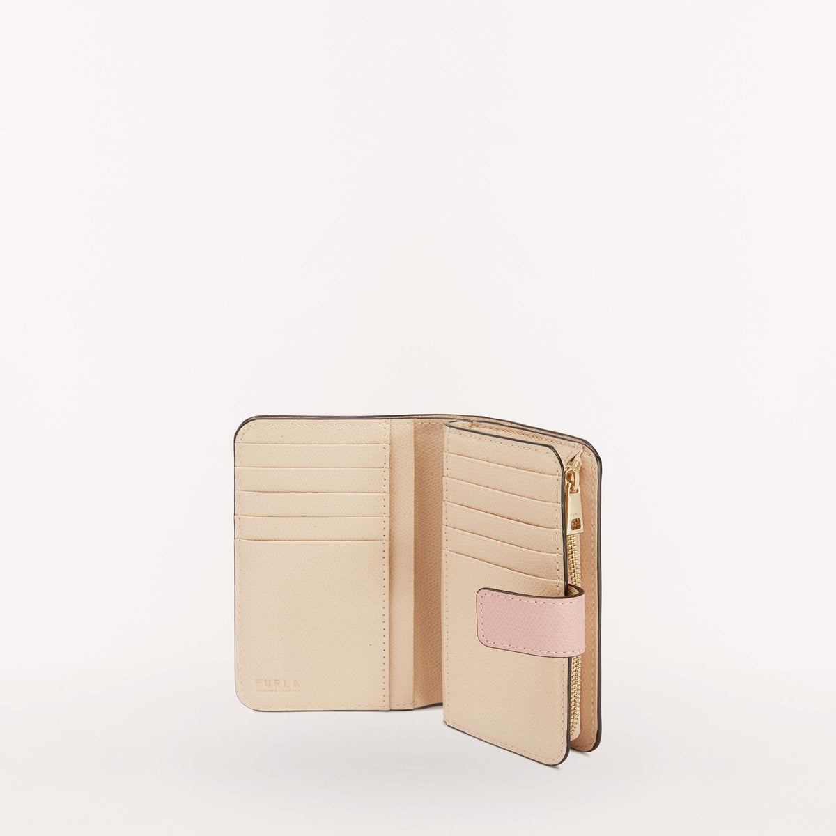 Pink Furla Camelia M Compact Wallet, natural leather – view 2