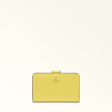 Yellow Furla Camelia M Compact Wallet, natural leather