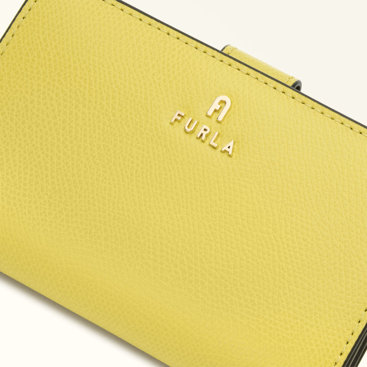 Yellow Furla Camelia M Compact Wallet, natural leather – view 2