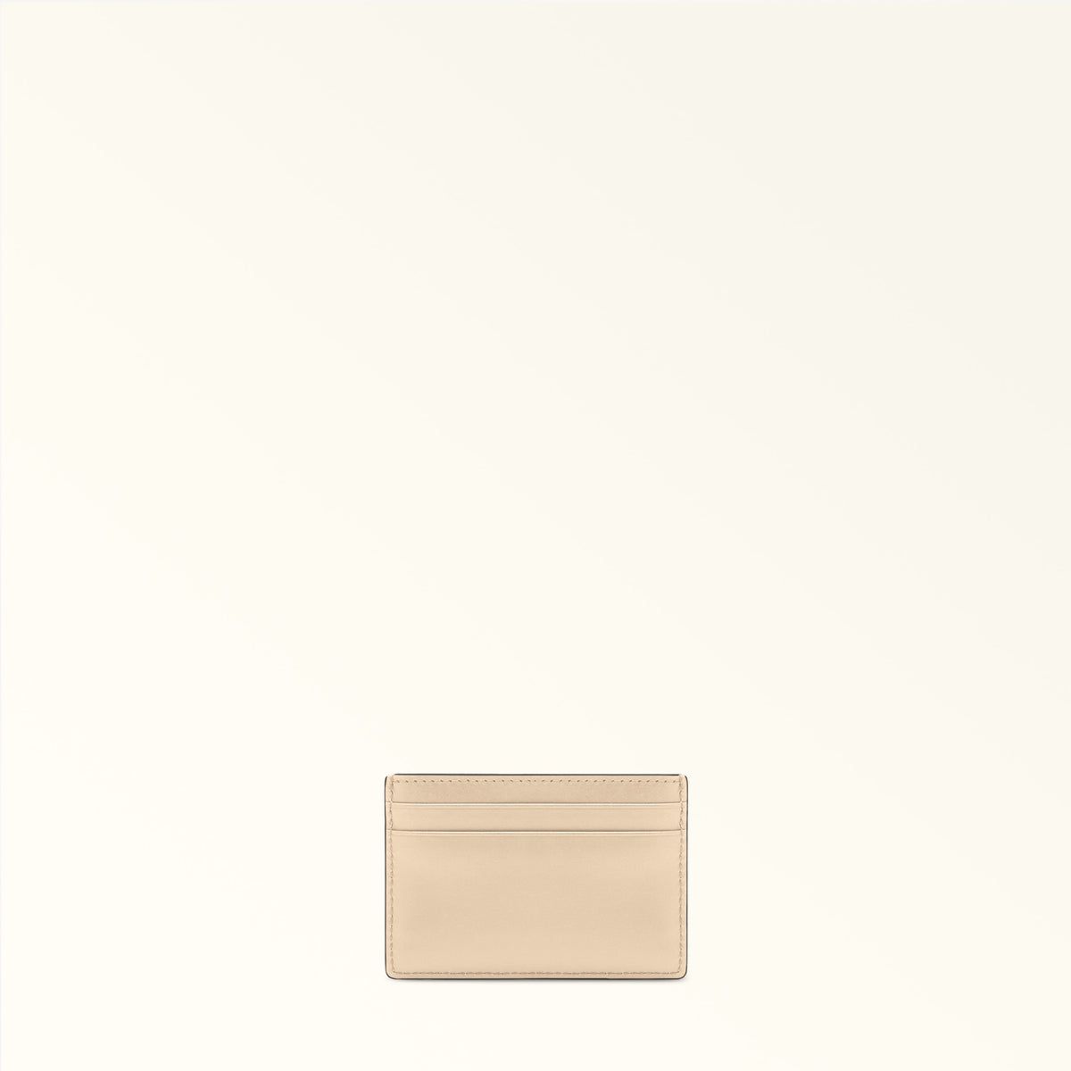 Beige Furla Camelia S Card Case, credit card holder natural leather