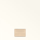Beige Furla Camelia S Card Case, credit card holder natural leather