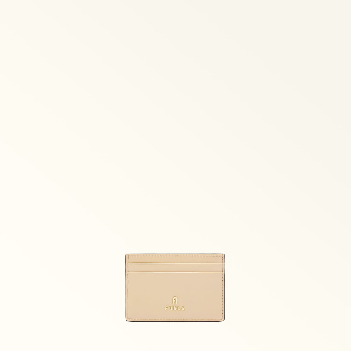 Beige Furla Camelia S Card Case, credit card holder natural leather – view 2