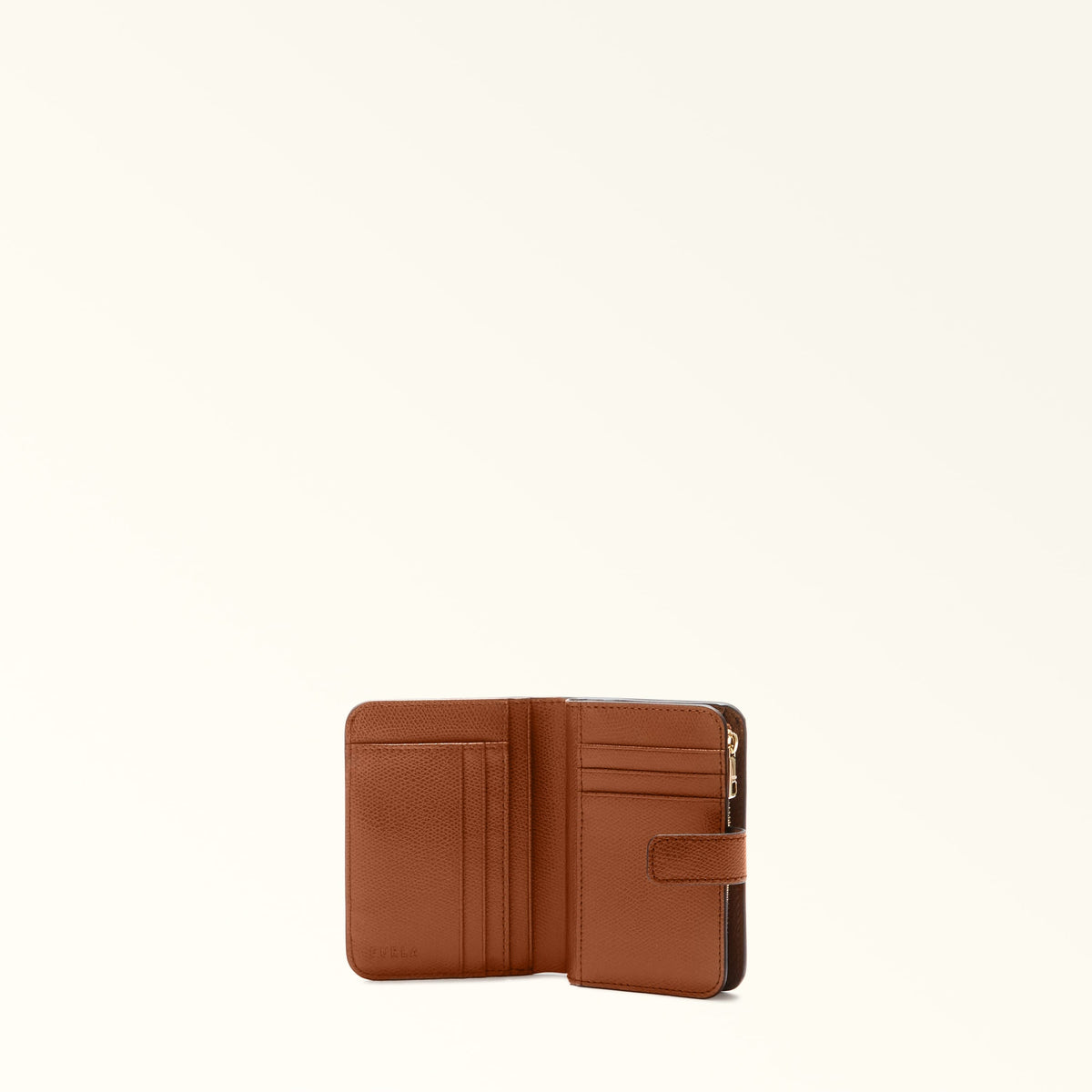 Brown Furla Camelia S Compact Wallet, natural leather – view 3