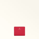 Red Furla Camelia S Compact Wallet L Zip Aw25, natural leather