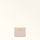 Beige Furla Camelia S Compact Wallet L Zip, natural leather
