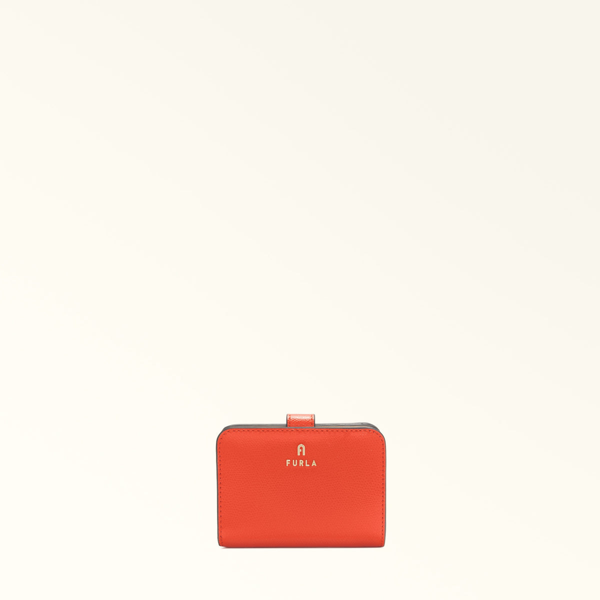 Red Furla Camelia S Compact Wallet, natural leather