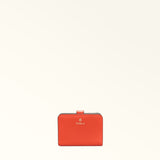 Red Furla Camelia S Compact Wallet, natural leather
